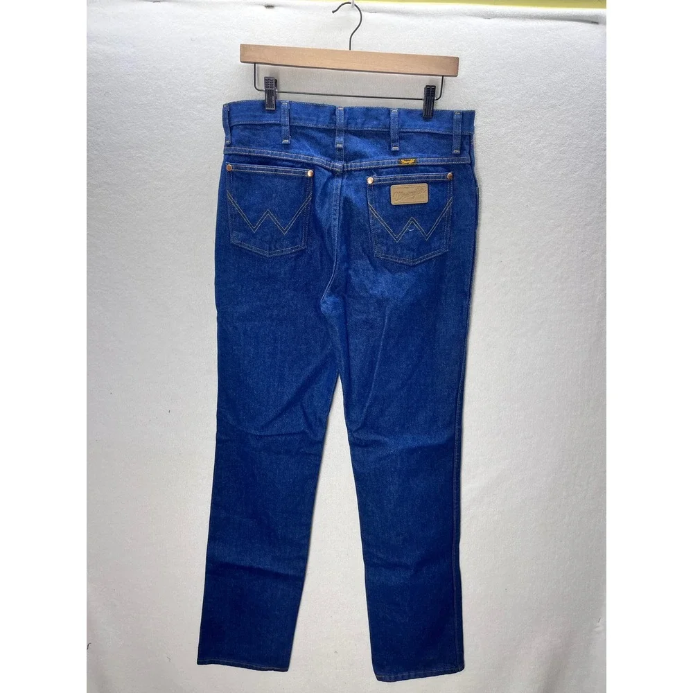 Wrangler Cowboy Cut Jeans Mens 32x36 Blue Excellent Slim Fit Straight Leg 3474